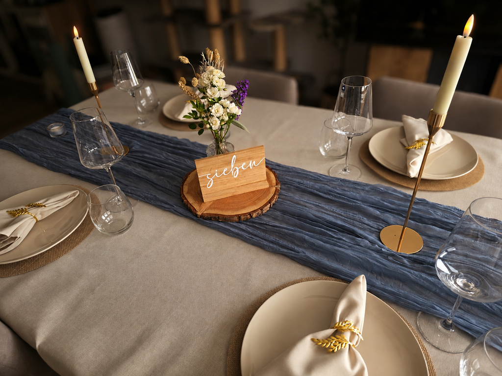 Tischnummern Holz 1-6