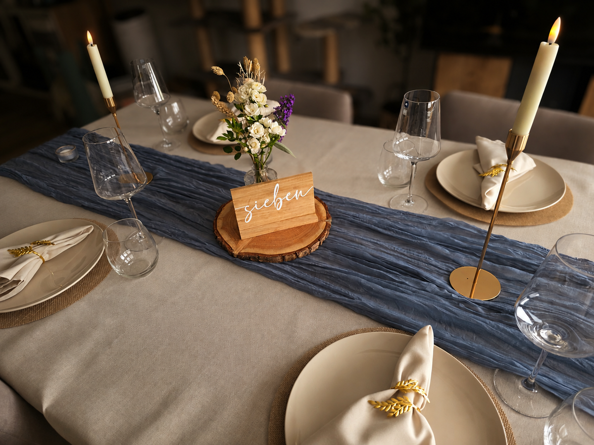 Tischnummern Holz 1-6