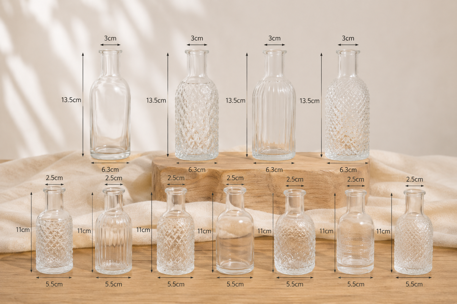 Vintage-Budvasen-Set (12-teilig)