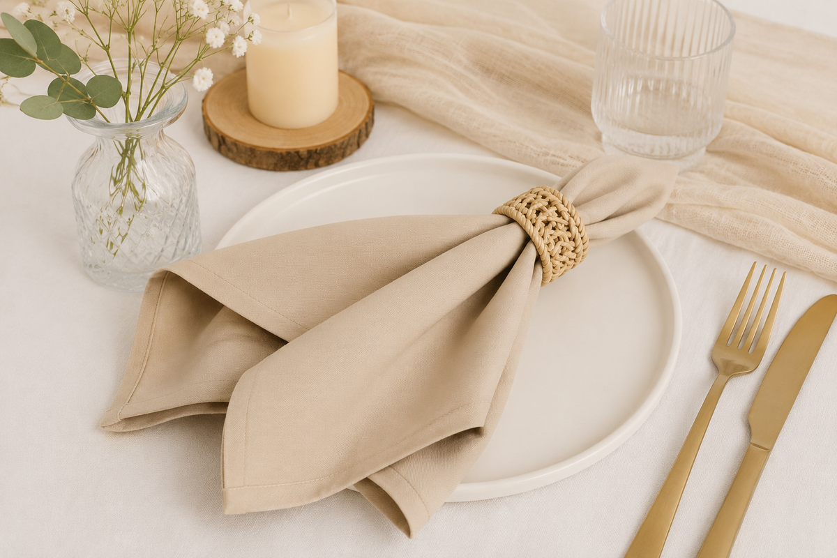 Stoffservietten Beige