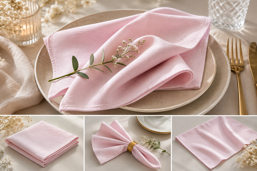 Stoffservietten Rosa