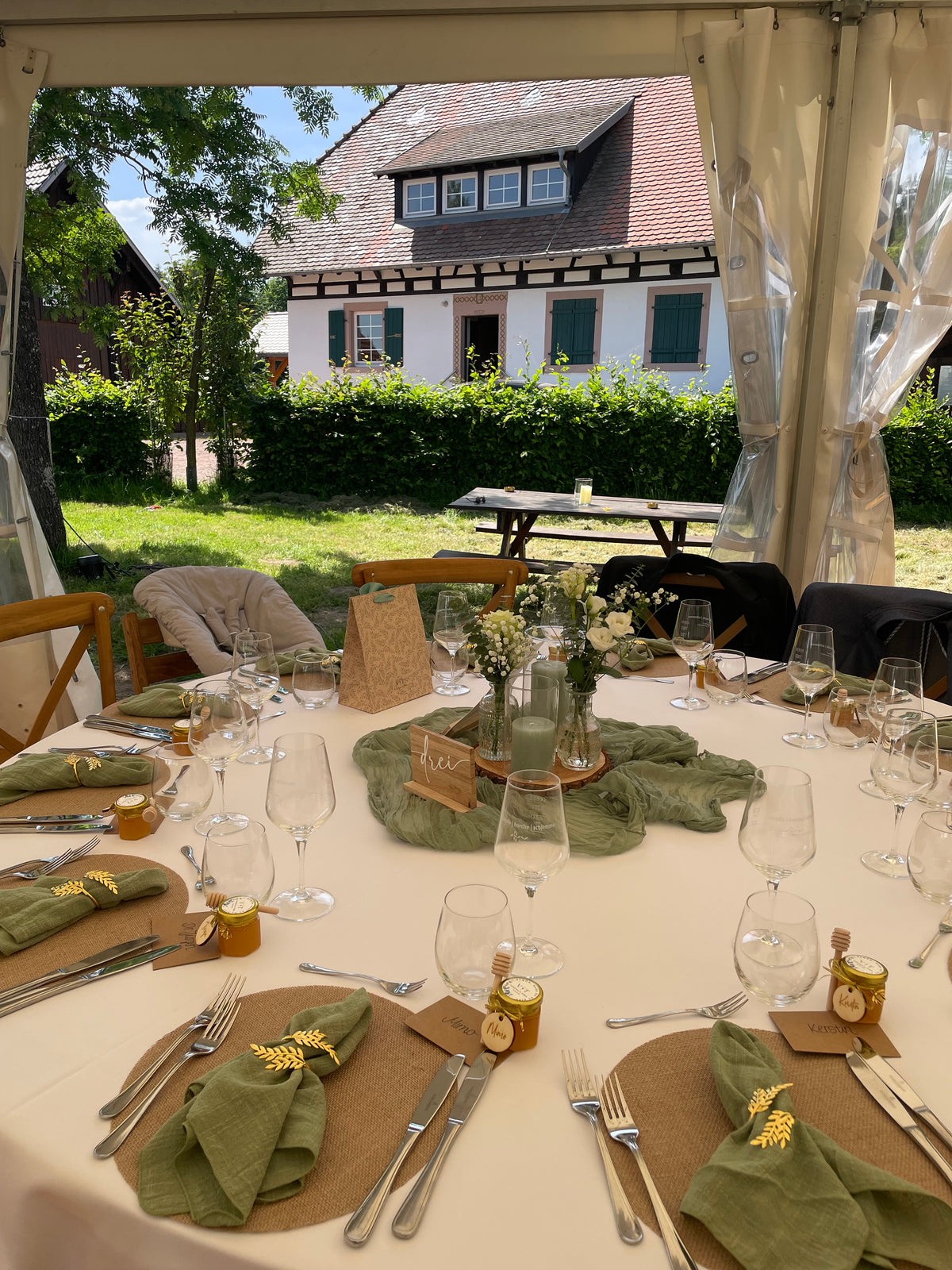 Serviettenringe Goldblatt